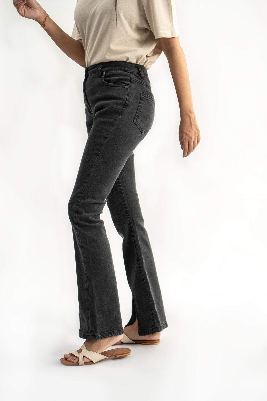 Boot Cut Slit Jeans