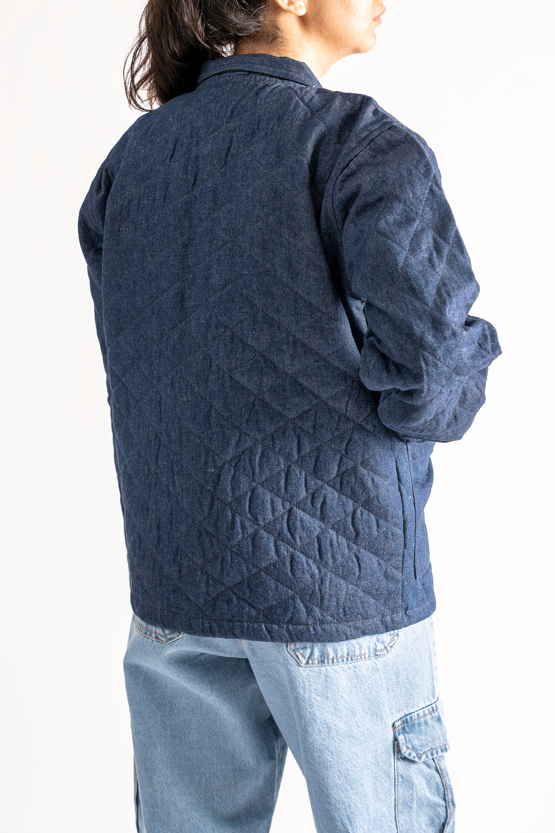 Quilted button up jacket