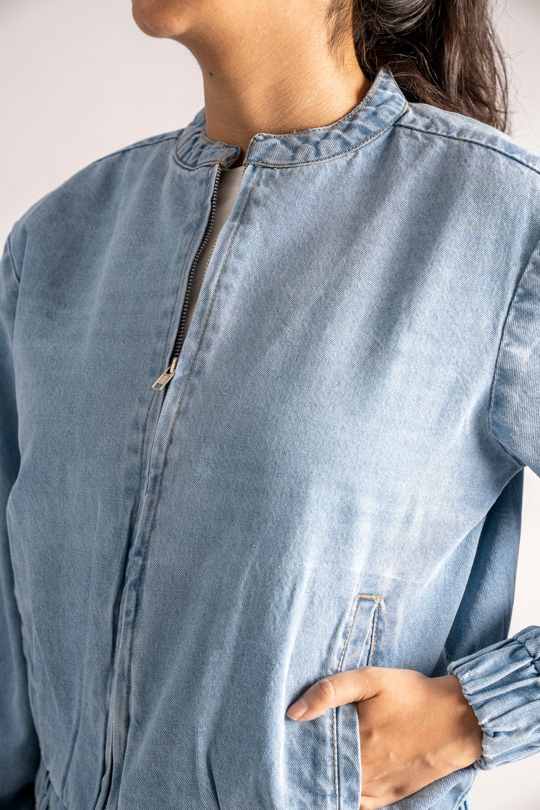 Denim Zipper Jacket