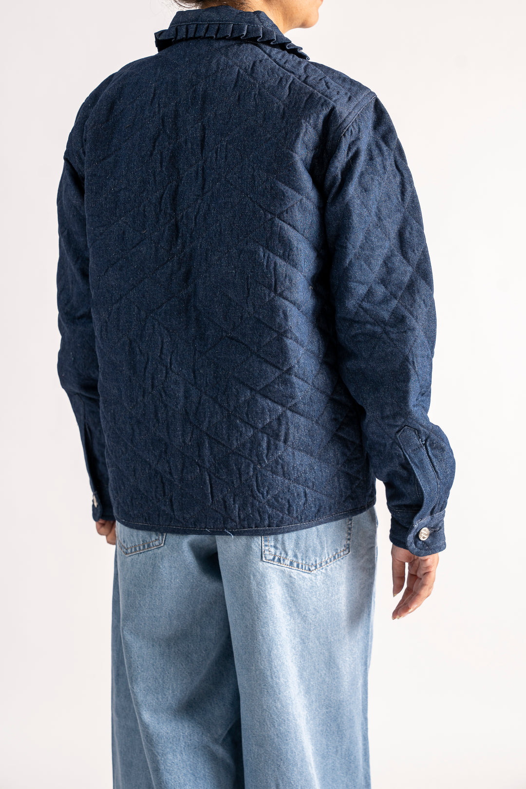 Quilted jacket with tie front
