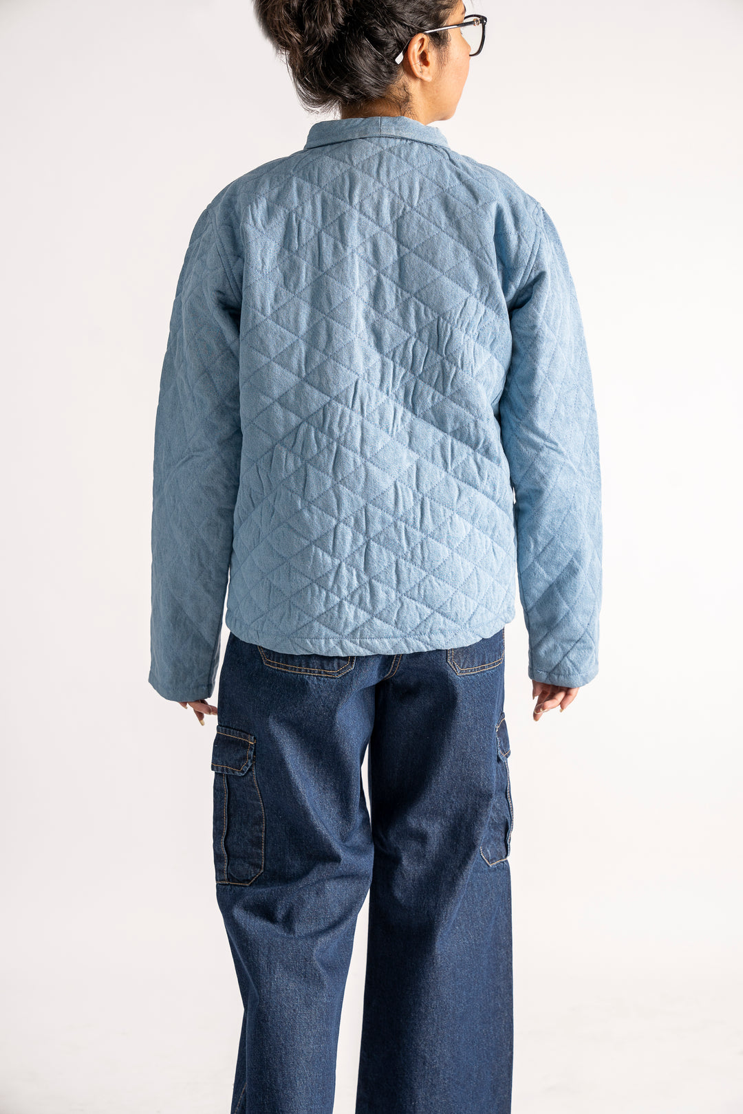 Quilted button up jacket