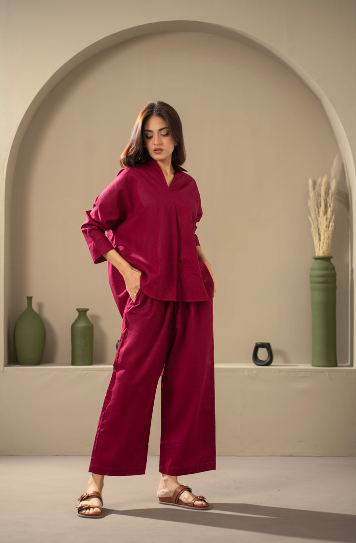 Ella Set in Magenta Pink