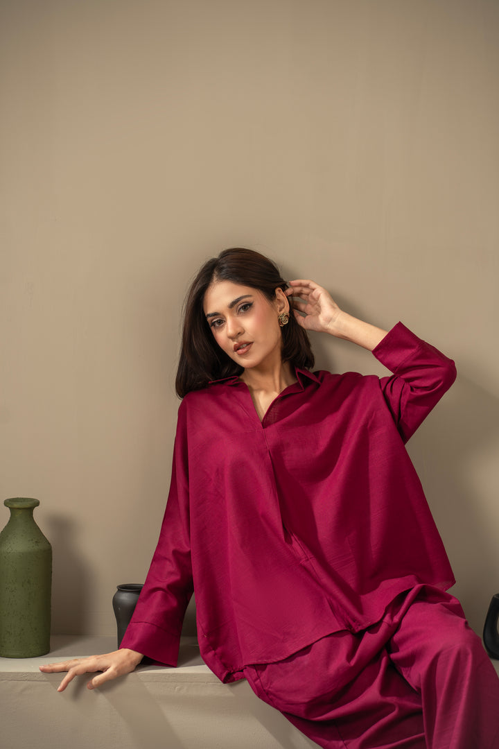 Ella Set in Magenta Pink