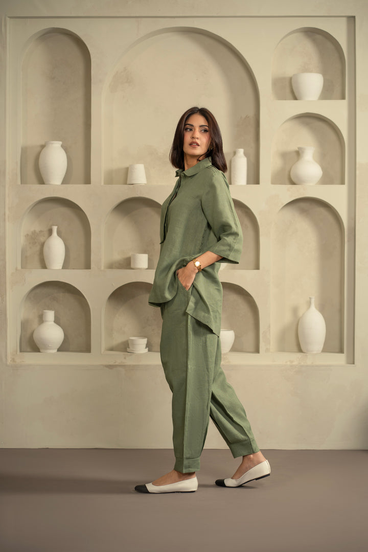 Ayla Set in Moss Green