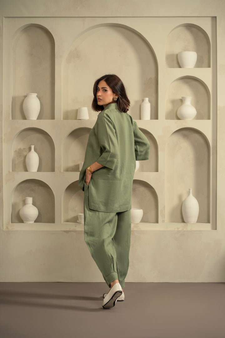 Ayla Set in Moss Green