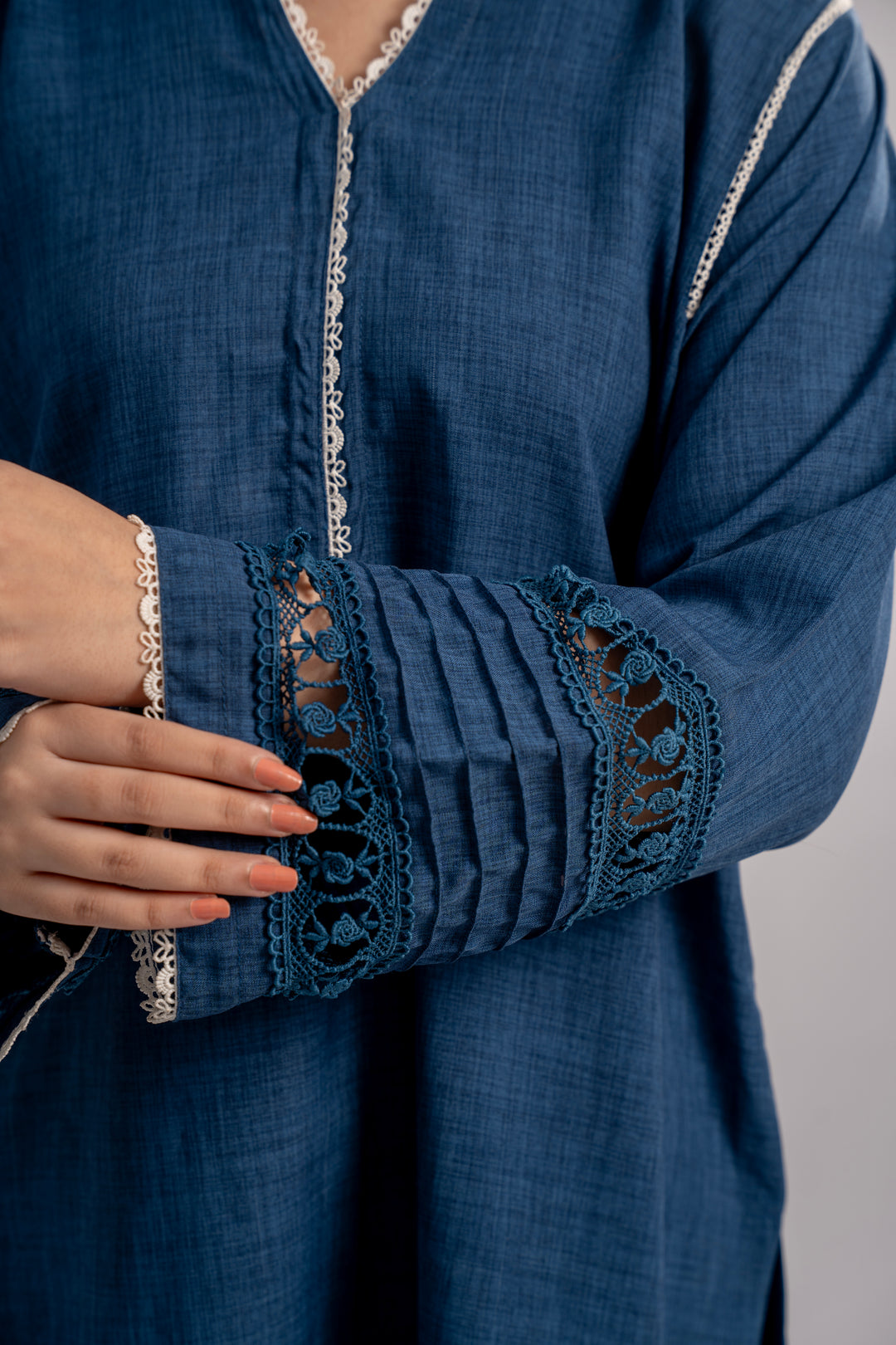 Blue Elegance Tunic Set
