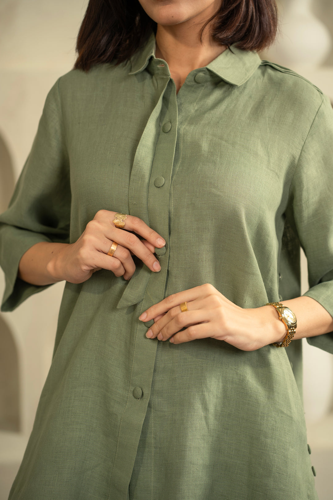 Ayla Set in Moss Green