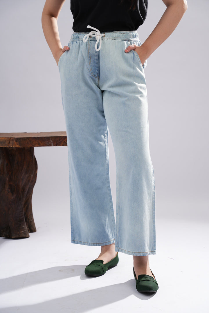 Drawstring Loose Fit Jeans