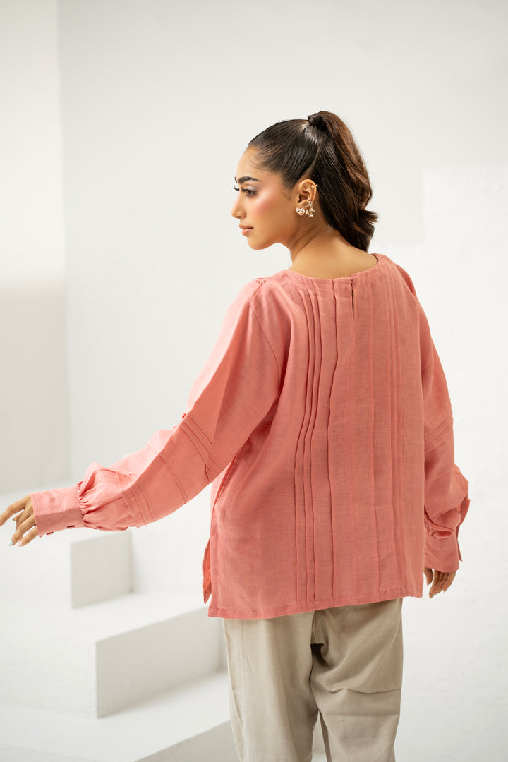 Talia Top in Flamingo Pink