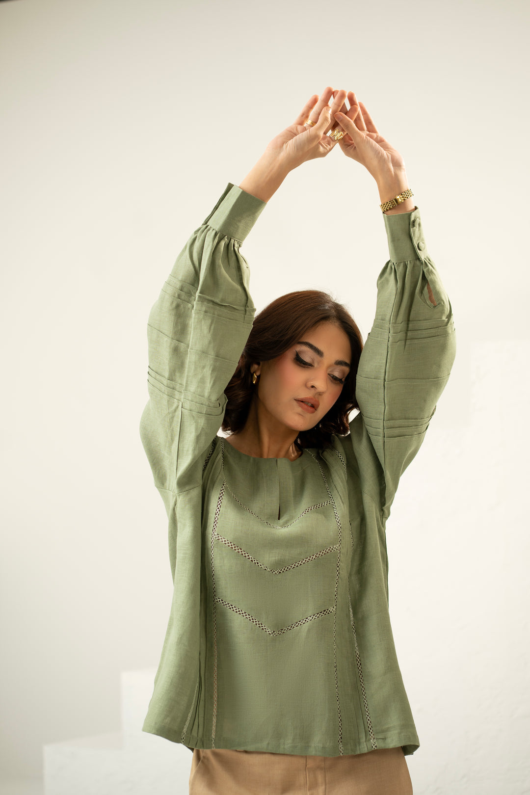 Talia Top in Sage Green