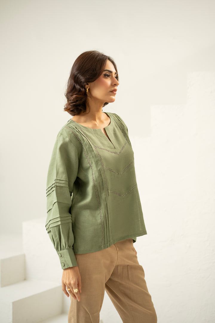 Talia Top in Sage Green