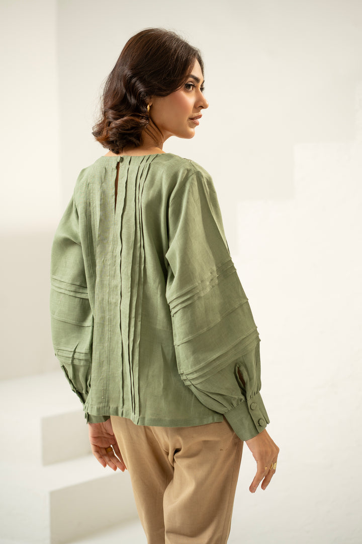 Talia Top in Sage Green